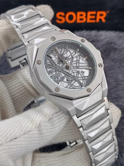 Hublot Chain (Silver) Skeliton Dial