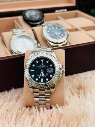 Rolex Yacht Master SILVER BLACK Chain